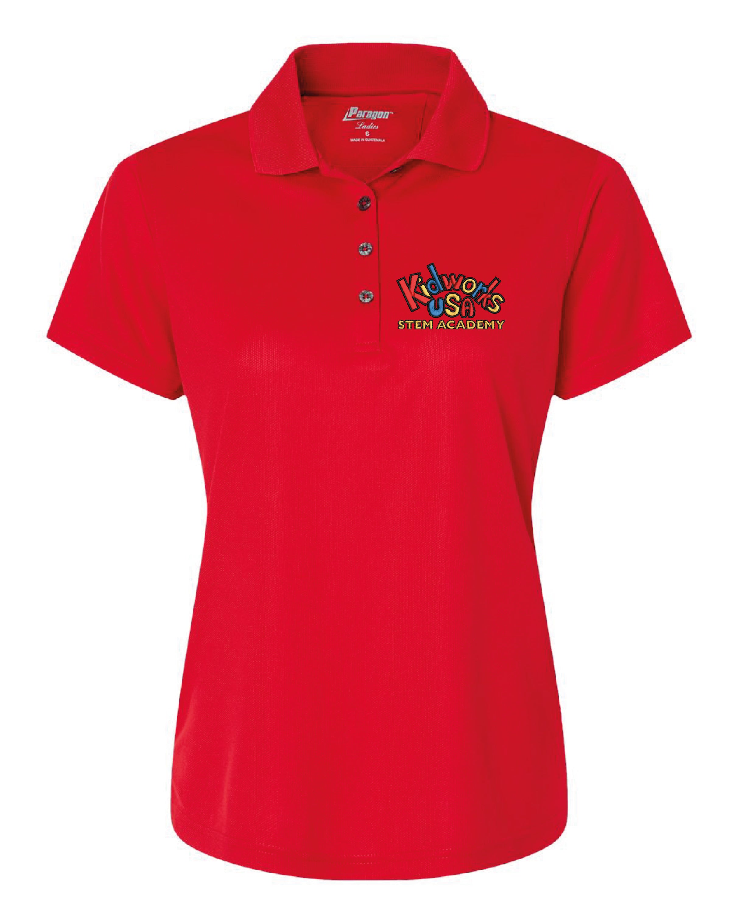 Kidworks USA Faculty Ladies' Saratoga Performance Mini Mesh Polo