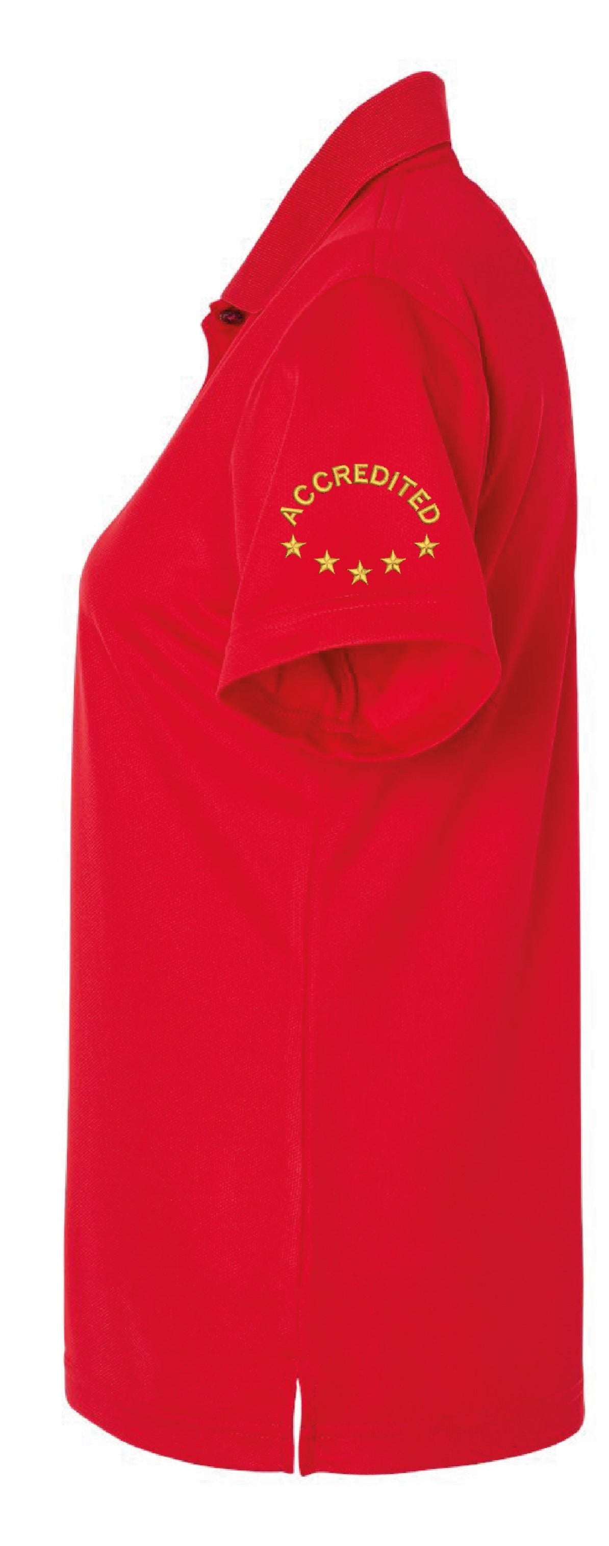 Kidworks USA Faculty Ladies' Saratoga Performance Mini Mesh Polo