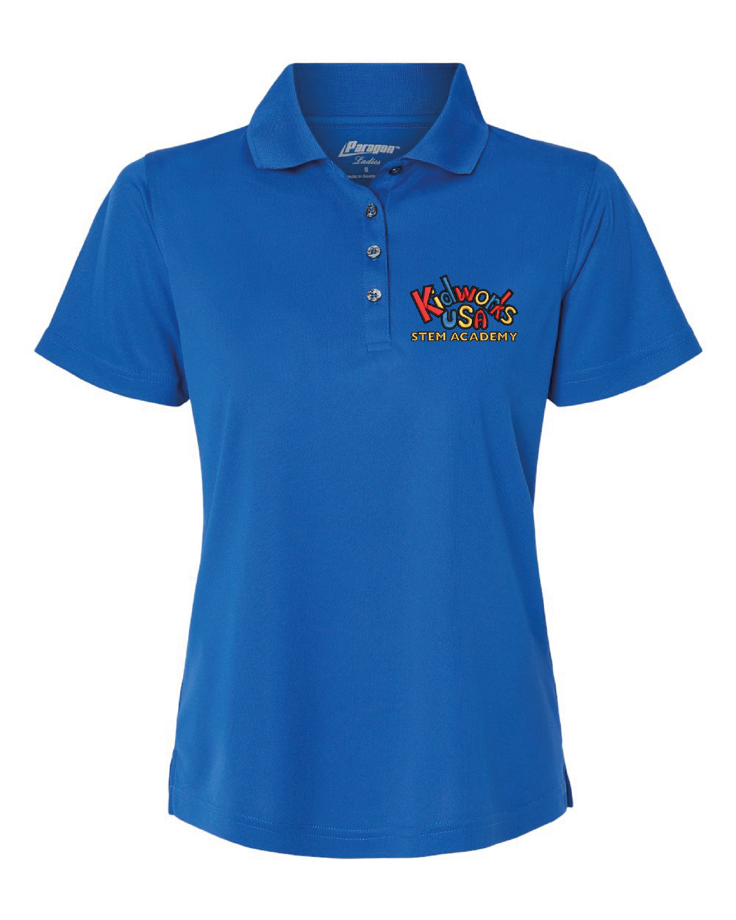Kidworks USA Faculty Ladies' Saratoga Performance Mini Mesh Polo