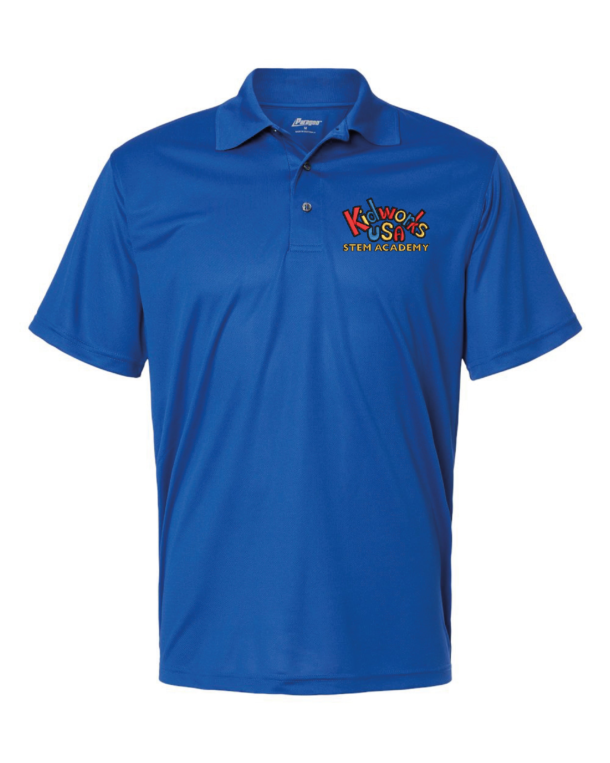 Kidworks USA Faculty Men's Saratoga Performance Mini Mesh Polo