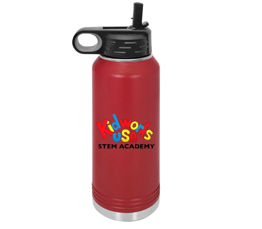 Kidworks 32 Oz Stainless-Steel Sport Bottle