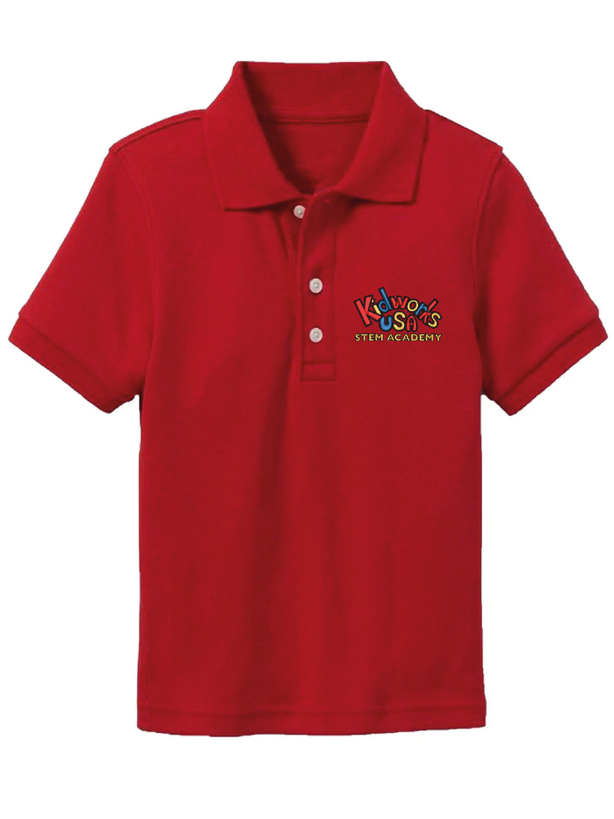 Kidworks USA PRESCHOOL Boys' & Girls' Short Sleeve Polo