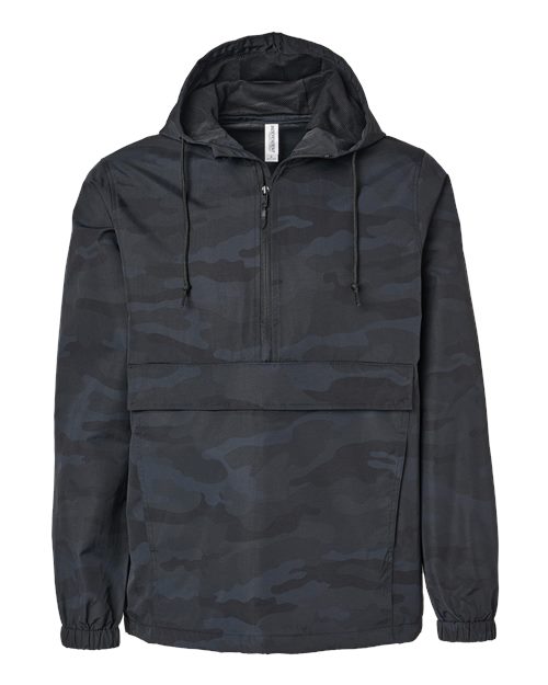 Camo Half Zip Nylon Anorak Jacket