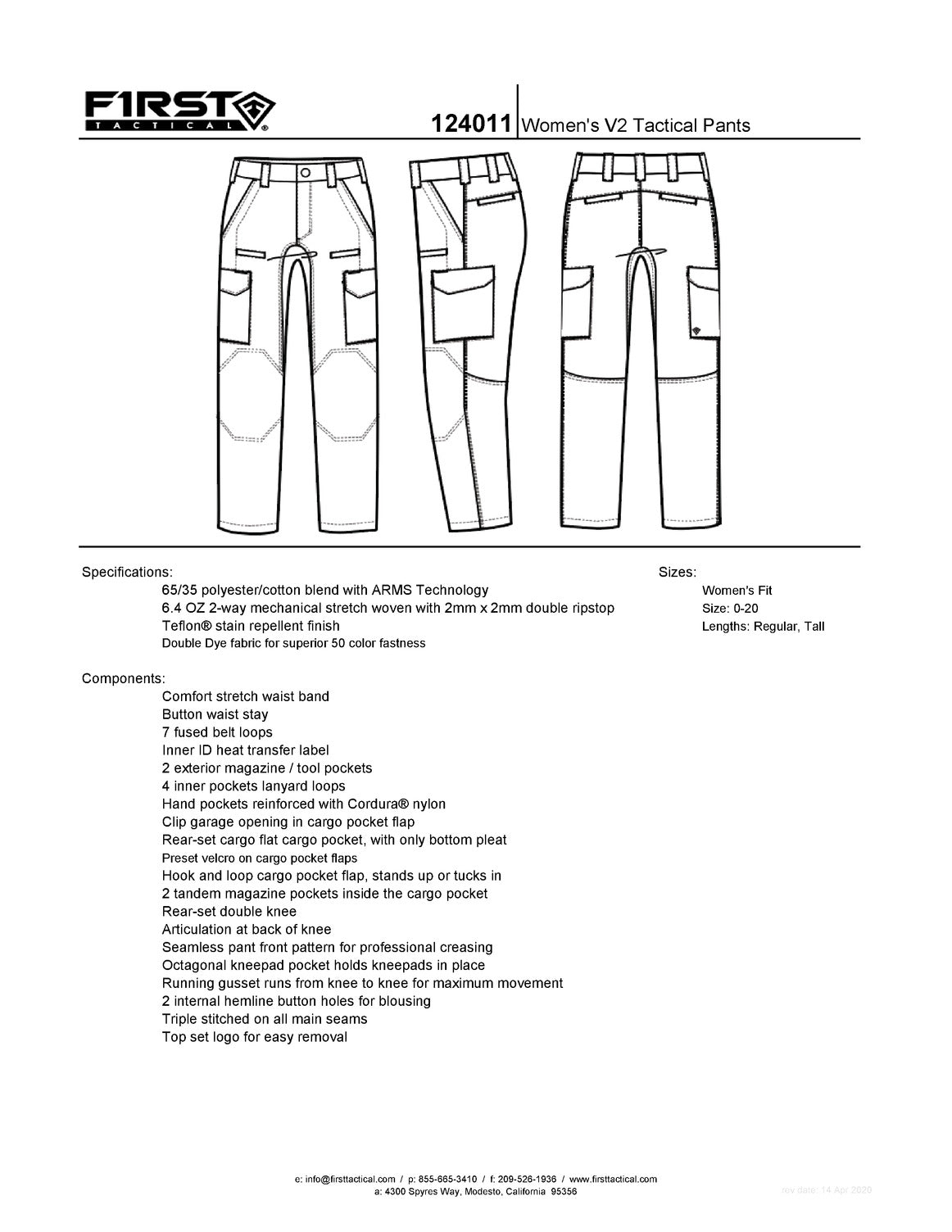 Women’s V2 TACTICAL PANTS