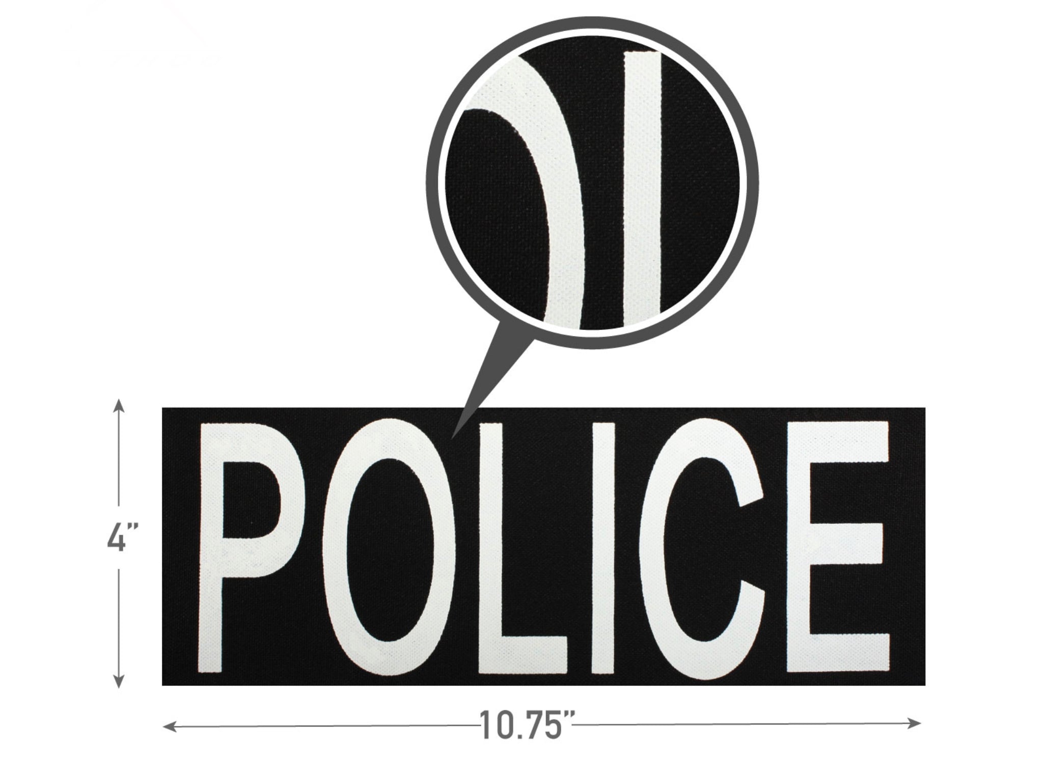 Police Patch With Hook Back
