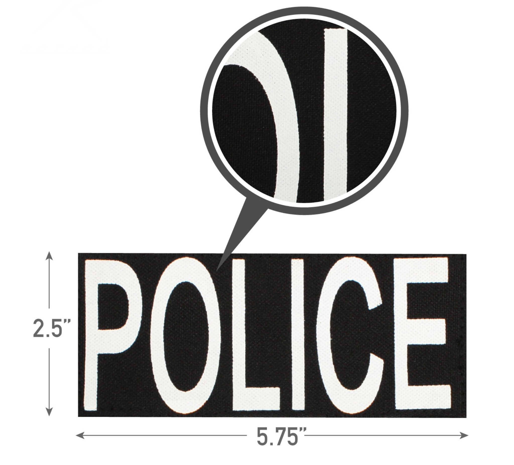 Police Patch With Hook Back