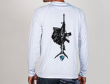 SA PERFORMANCE LONG SLEEVE SHIRT W/ MESH - WHITE -GAME ON