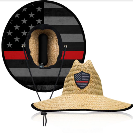 Thin Red Line Straw Hat