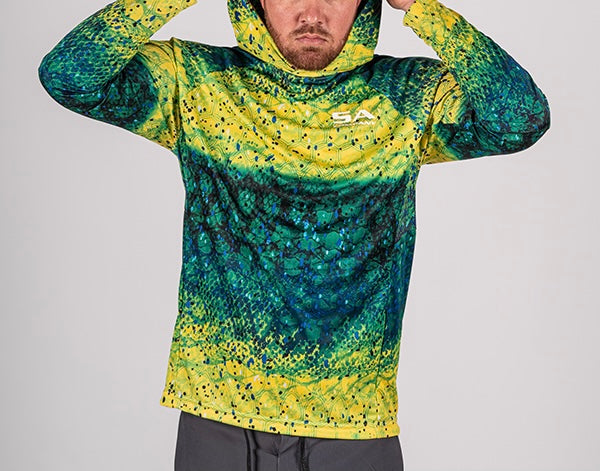 SA HOODED PERFORMANCE LONG SLEEVE SHIRT W/MESH | MAHI