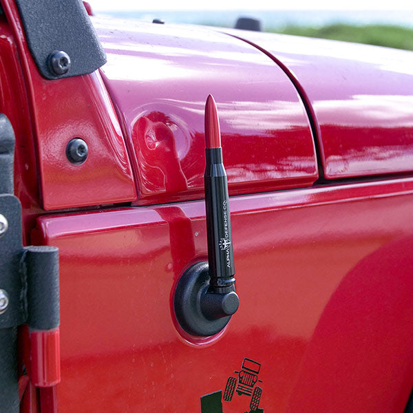 ALPHA DEFENSE BULLET ANTENNA - RED
