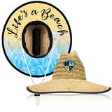 UNDER BRIM STRAW HAT | LIFE’S A BEACH | SA SHIELD BEACH