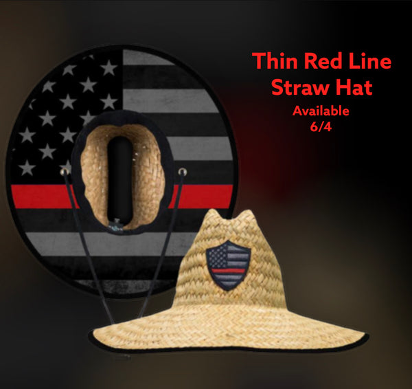 Ladder Under Brim Straw Hat | Blackout American Flag