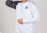 PERFORMANCE LONG SLEEVE SHIRT W/ MESH | B/O 1 SLEEVE-AMERICAN FLAG