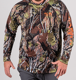 SA HOODED PERFORMANCE LONG SLEEVE SHIRT W/ CAMO DREGS