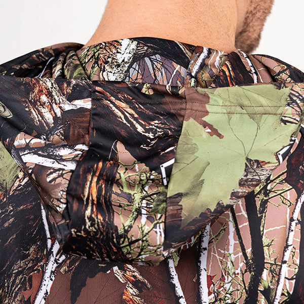 SA HOODED PERFORMANCE LONG SLEEVE SHIRT W/ CAMO DREGS