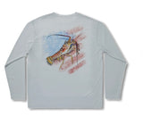 Patriotic Lobster / Silver - Quick Dry UPF 50+ Mens Long Sleeve