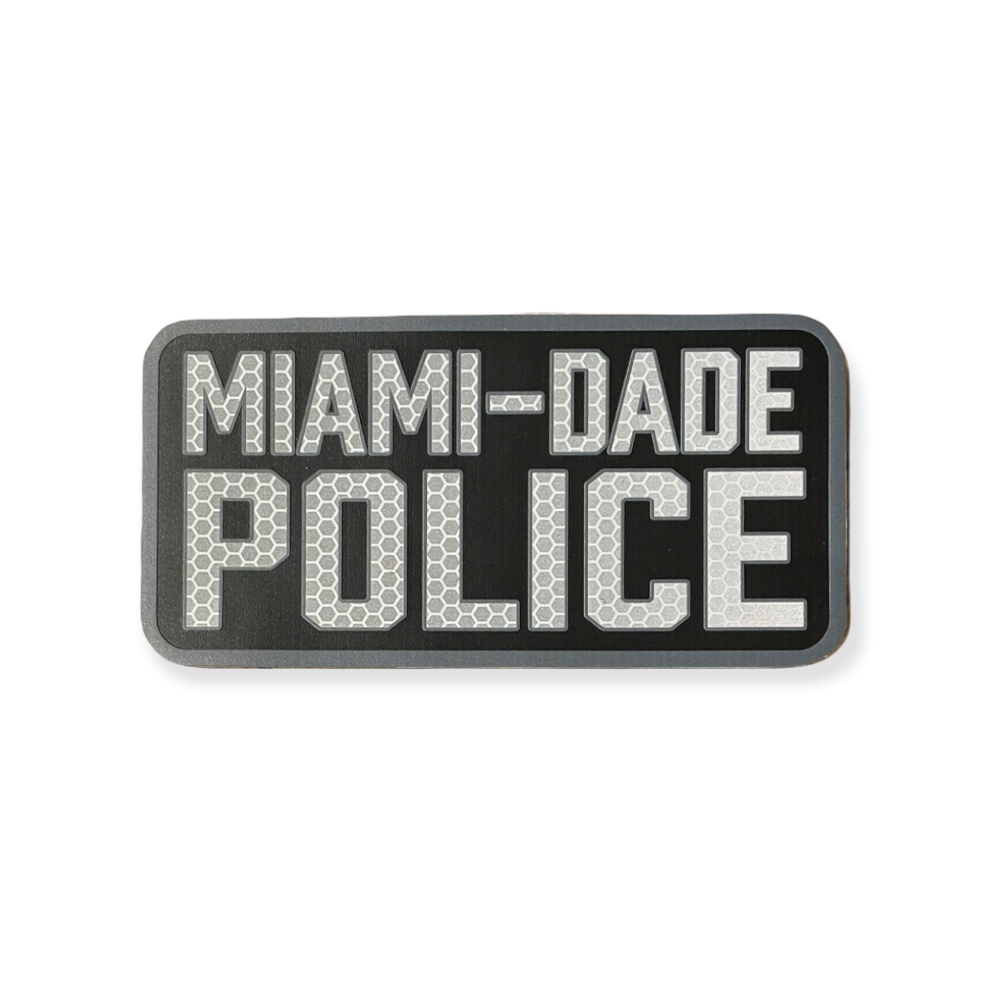 REFLECTIVE MIAMI DADE POLICE PATCH 6x3