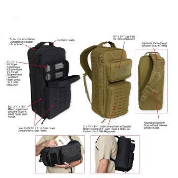Tactical Single Sling Pack With Laser Cut MOLLE
