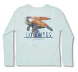 Turtle / Mint V-neck - Quick Dry UPF 50+ Ladies Long Sleeve