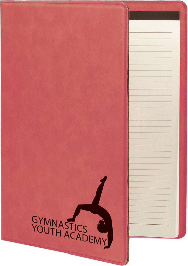9 1/2" x 12 Laserable Leatherette Portfolio with Notepad
