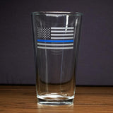 BenShot Thin Blue Line Pint Glass