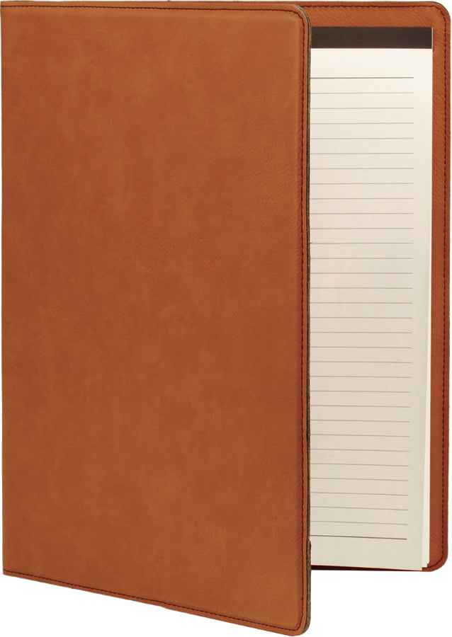 9 1/2" x 12 Laserable Leatherette Portfolio with Notepad