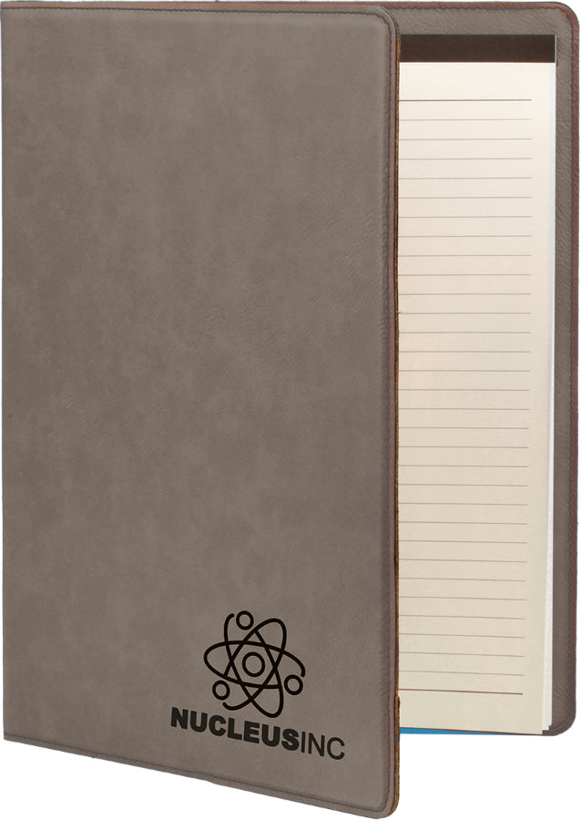 9 1/2" x 12 Laserable Leatherette Portfolio with Notepad