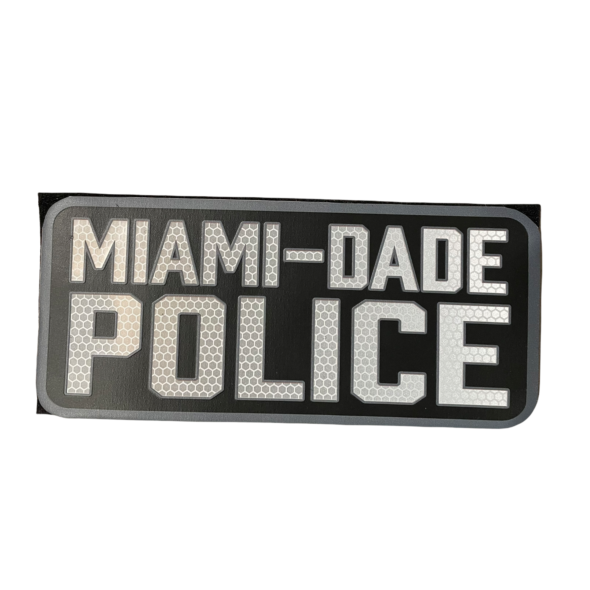 REFLECTIVE MIAMI DADE POLICE PATCH 9x4