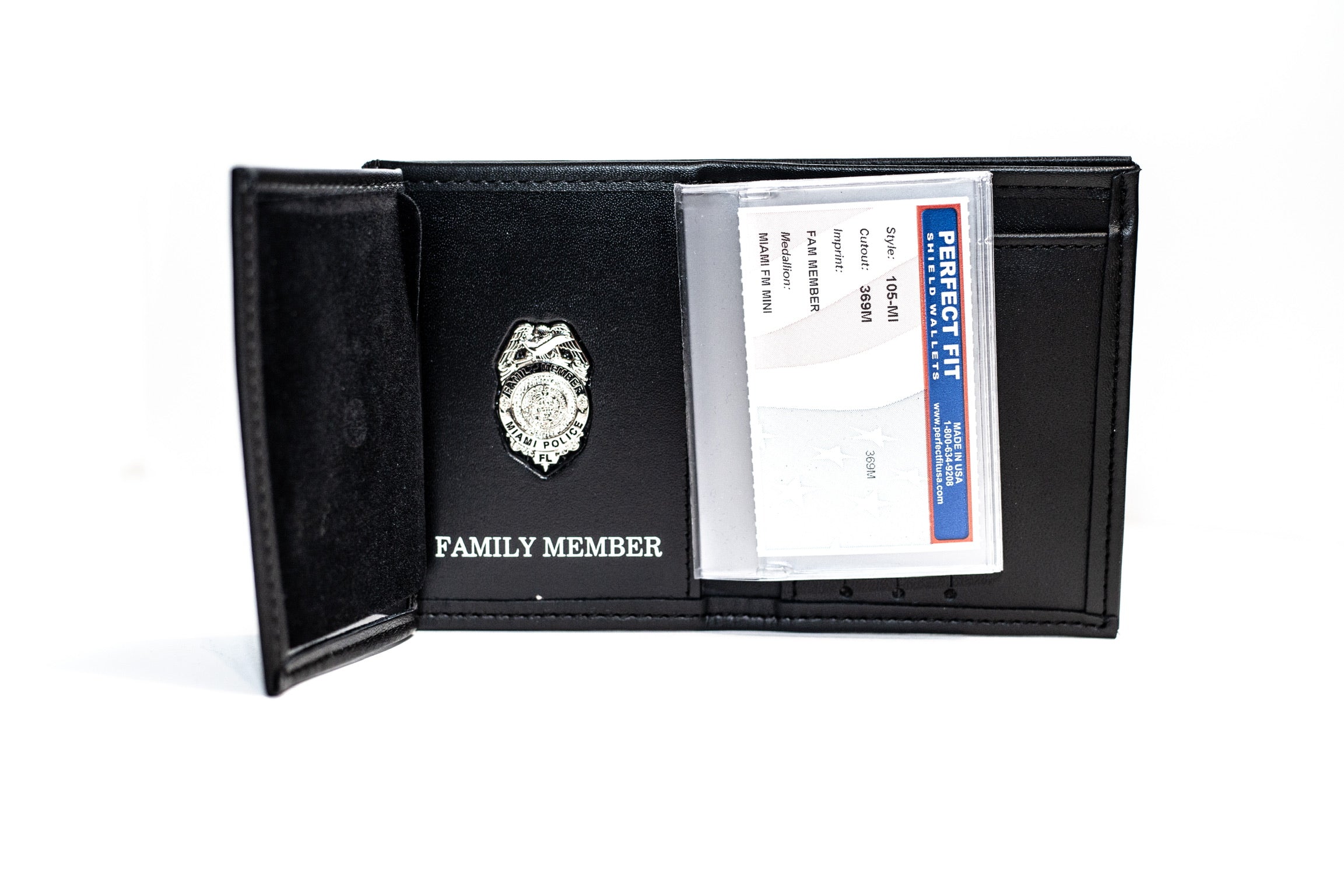 City of Miami Recessed Badge Wallet with Credit Card Slot and ID