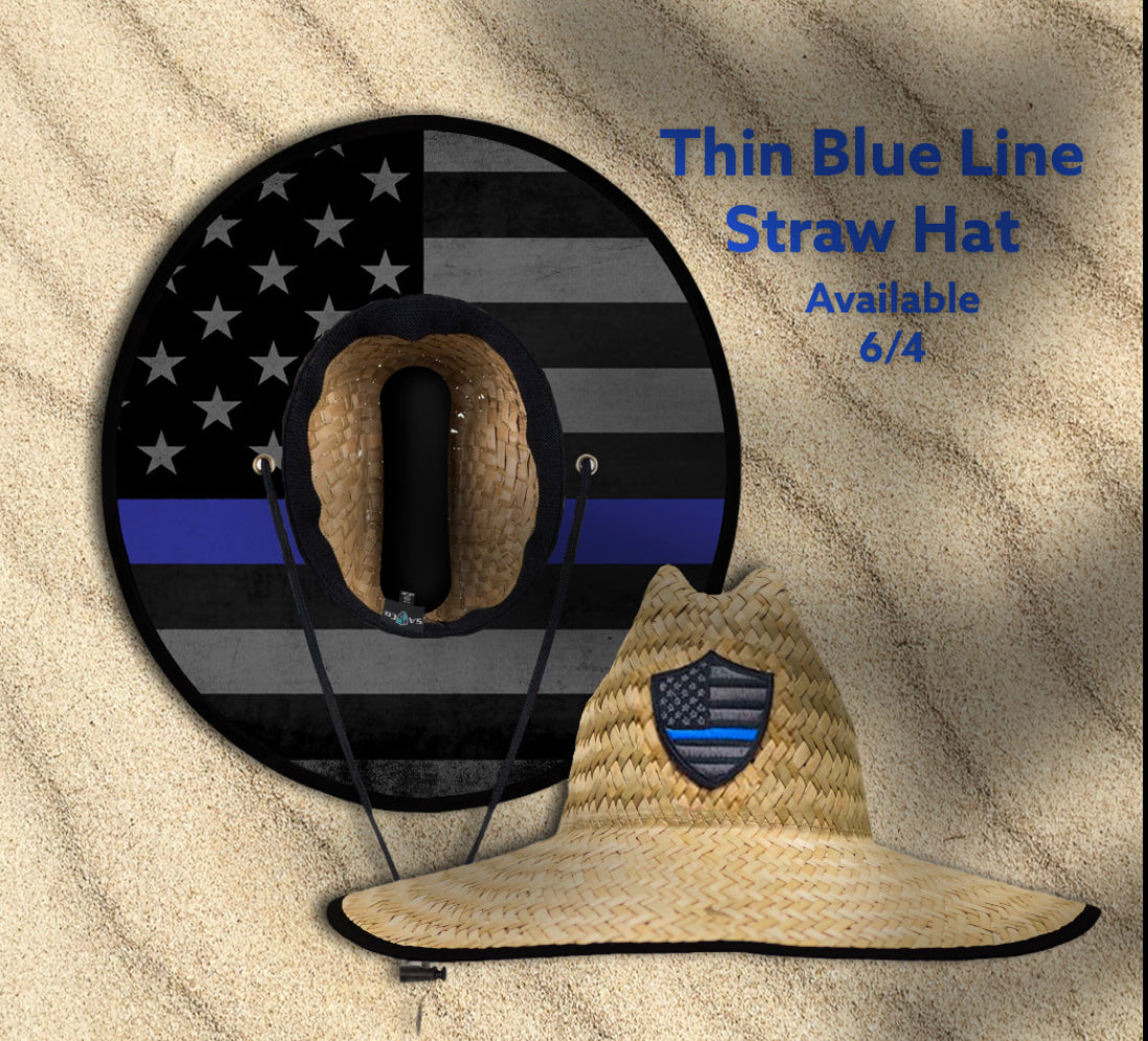 Thin Blue Line Straw Hat