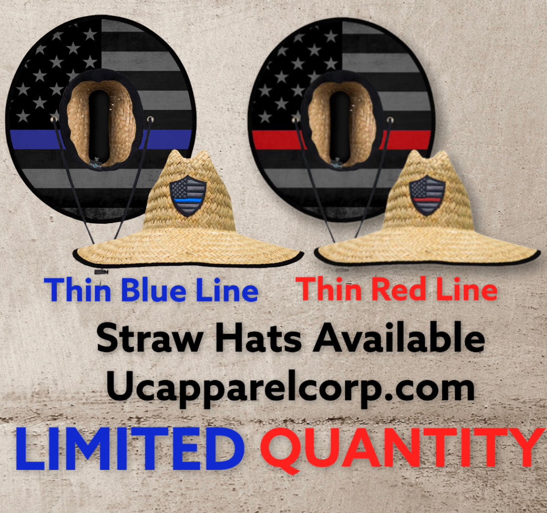 Thin Red Line Straw Hat