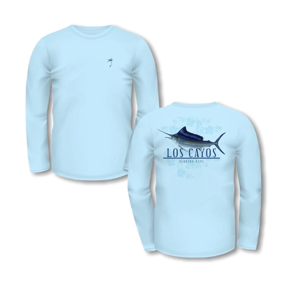 Sailfish / Blue - Quick Dry UPF 50+ Mens Long Sleeve