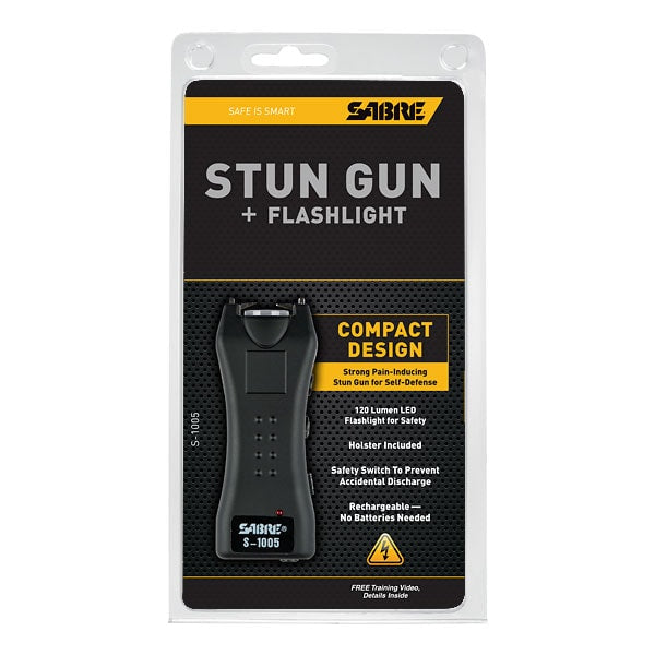 Dual Capacitor Stun Gun W/ LED Flashlight