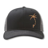Embroidered Palmap Trucker Hat - Black / Charcoal