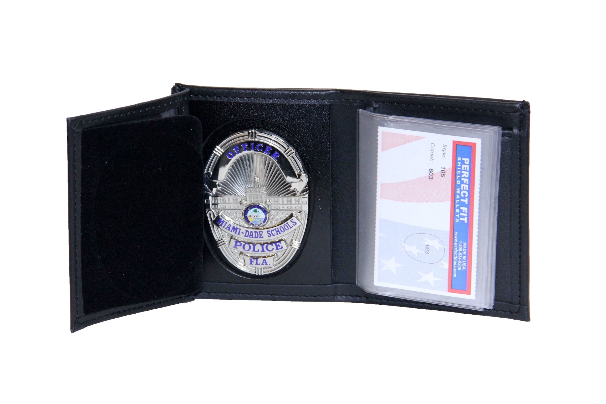 Miami Dade Schools Police Department Recessed Badge Wallet with