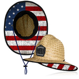 Ladder Straw Hat - American Flag