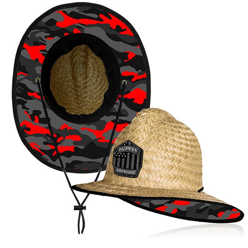 Ladder Straw Hat - Fire Military Camo