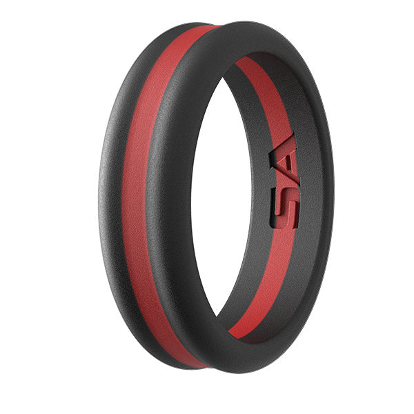 SA Silicone Ring - 2 Tone - Black/Red