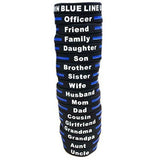 Personalized Thin Blue Line Silicone Bracelet