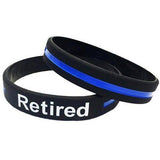 Retired Thin Blue Line Silicone Bracelet
