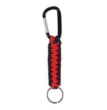 Thin Red Line Keychain With Carabiner