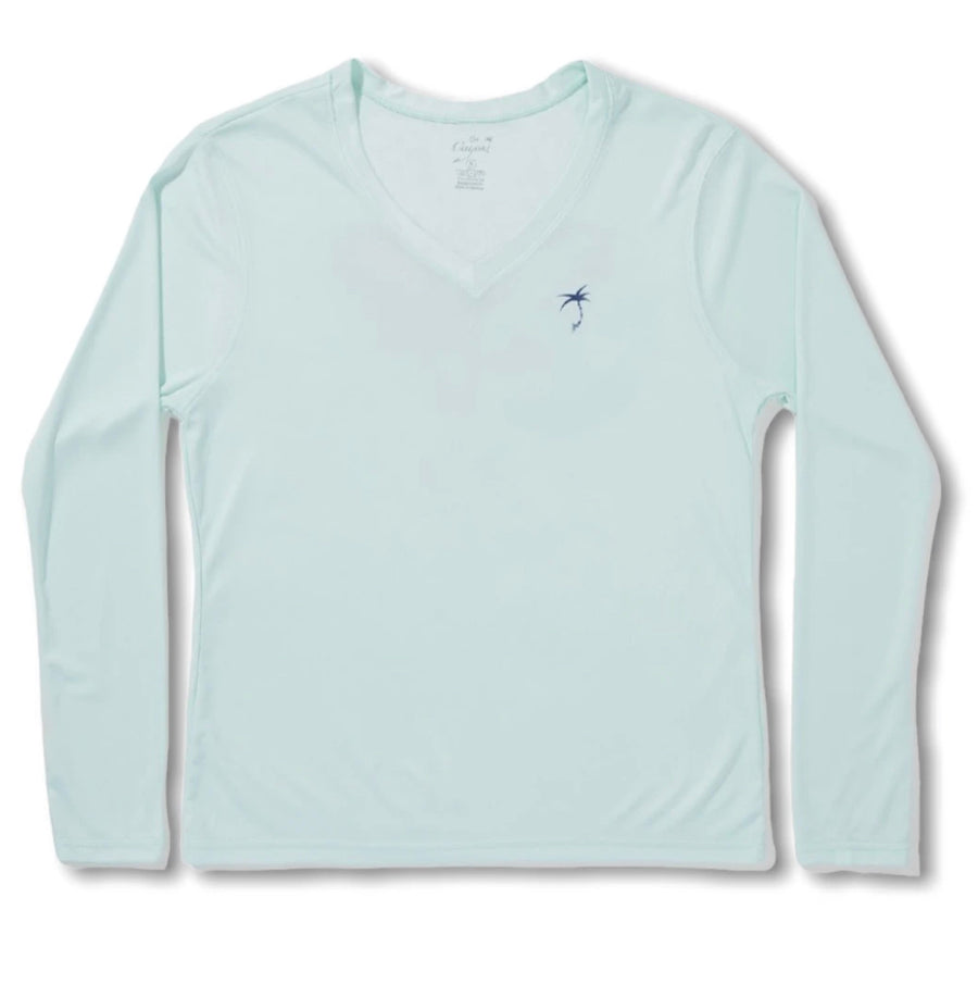 Turtle / Mint V-neck - Quick Dry UPF 50+ Ladies Long Sleeve – UC Apparel  Corp