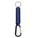 Thin Blue Line Keychain With Carabiner